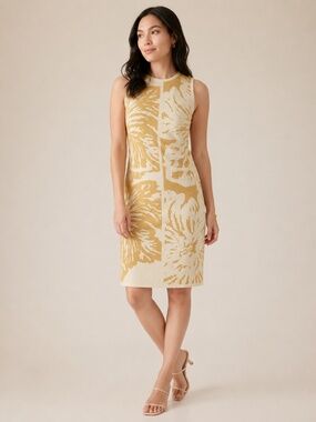 NWOT Marla Wynne - Sleeveless Double Knit Jacquard Dress - SzM